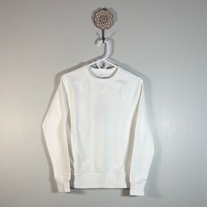 Everlane Crewneck Sweater White 100% Cotton The Classic French Terry Crew